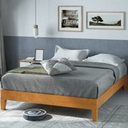 Alexis Deluxe Wood Platform Bed Frame / Solid Wood Foundation
