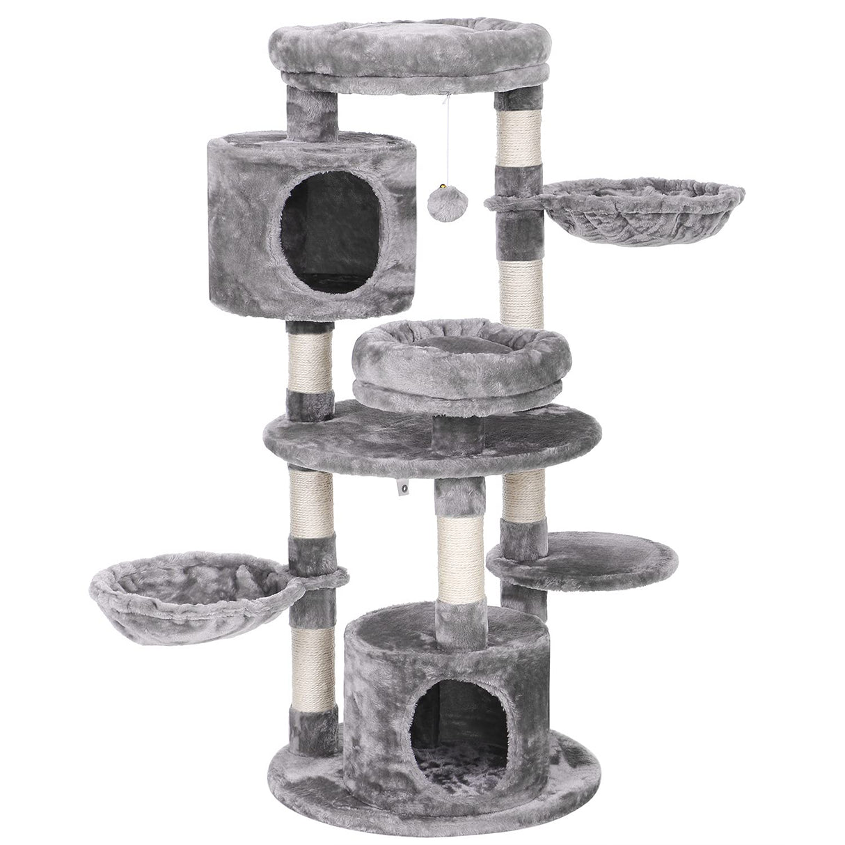 Cat Tree Round Cat Tower with Scratching Posts Cat Condo Pet Play House Cozy Basket