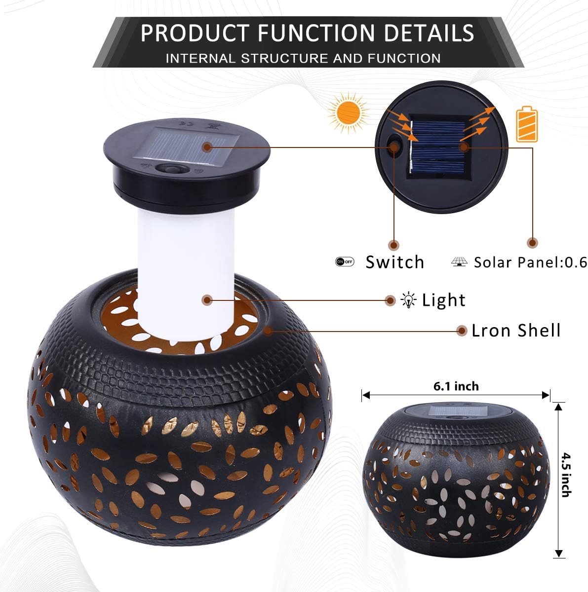 Solar Table Lights Outdoor Waterproof - Dancing Flickering Flame Lamp