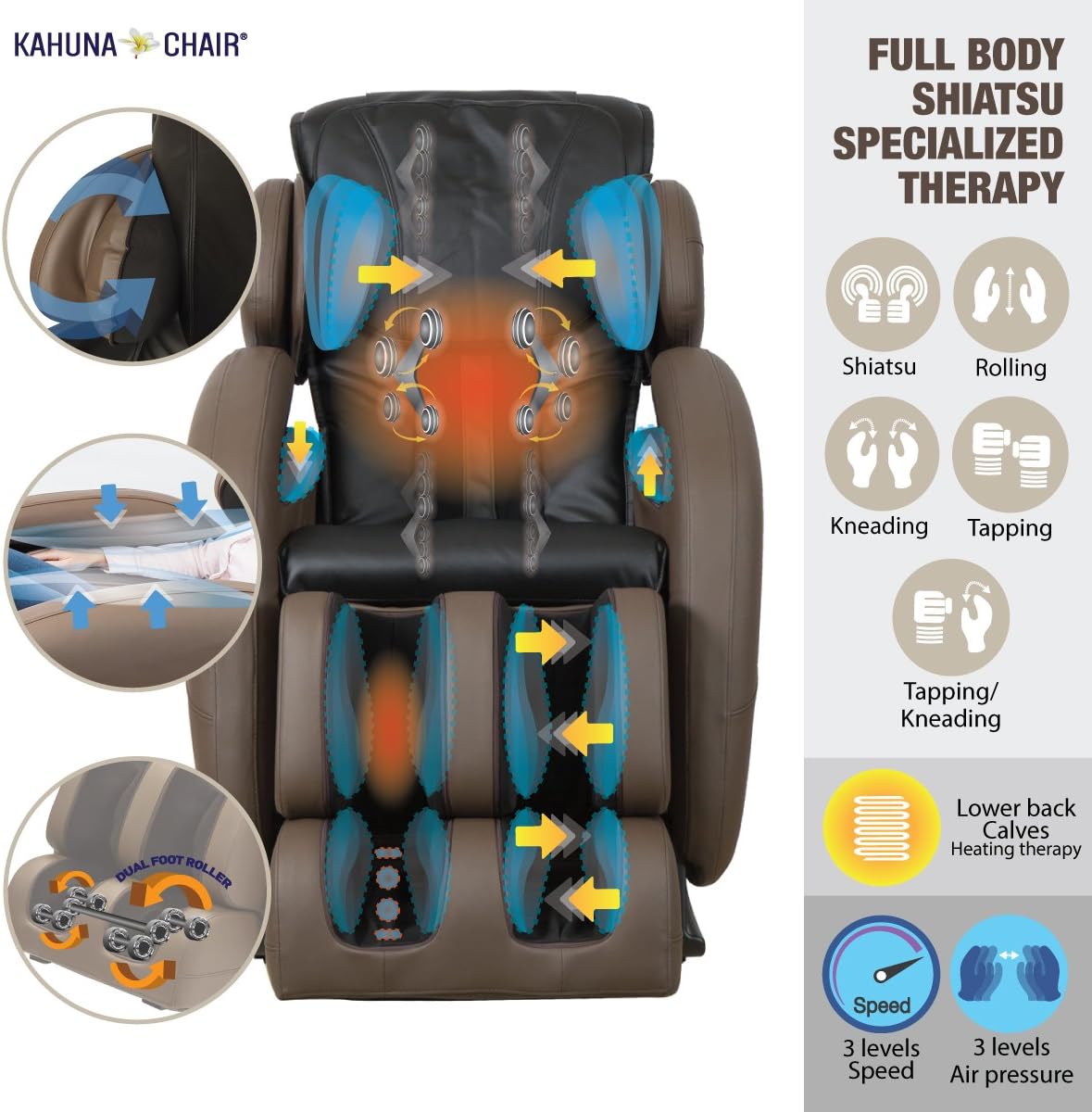 LM Luxury Massage Chair LM-6800 – Classic SL-Track Zero-Gravity Space-Saving