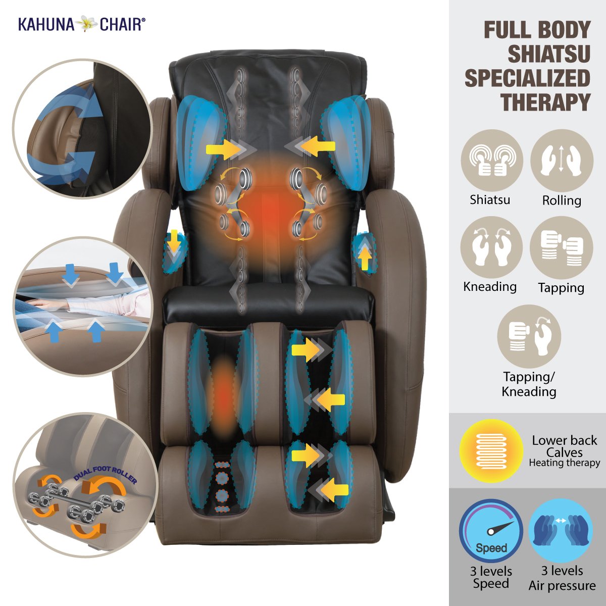 LM Luxury Massage Chair LM-6800 – Classic SL-Track Zero-Gravity Space-Saving