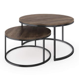 Stella Round Modern Nesting Coffee Set of 2