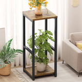 Plant Stand Indoor Corner Tall 2 Tier Flower Storage Plant Shelf Holder