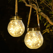 Solar Lantern, 2 Pack Lanterns with 30 LED Waterproof Garden Decor