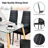 Black Polyvinyl Chloride Metal Dining Chair