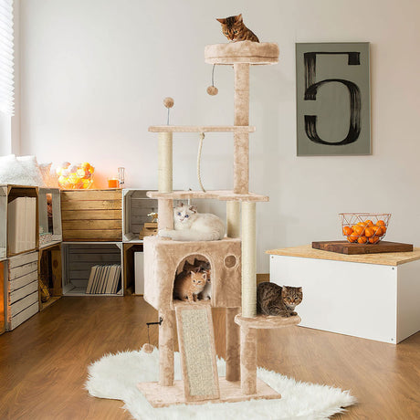 64in Large Cat Tree Cat Tower for Indoor Cats