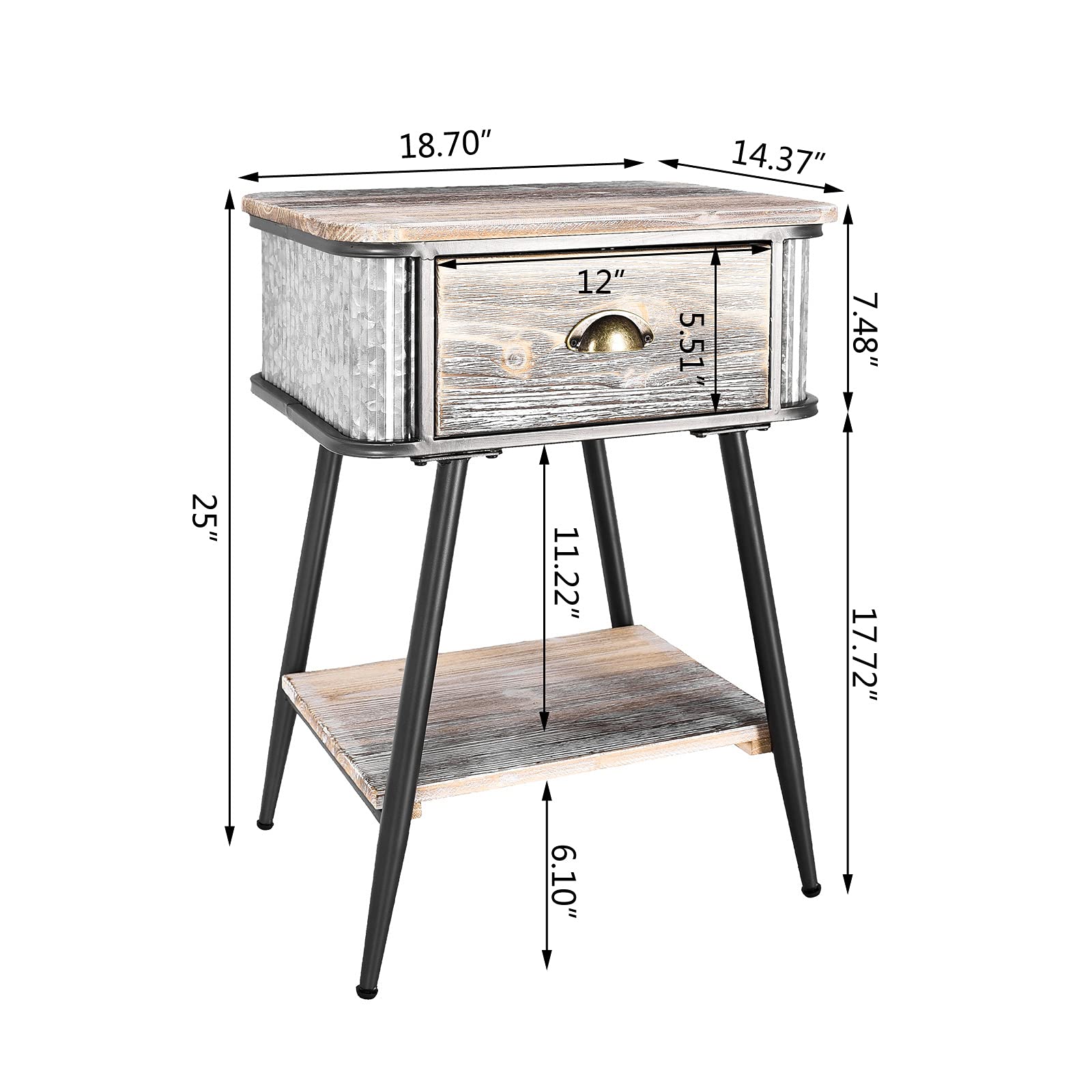 Nightstands Farmhouse Nightstand Bedside Table