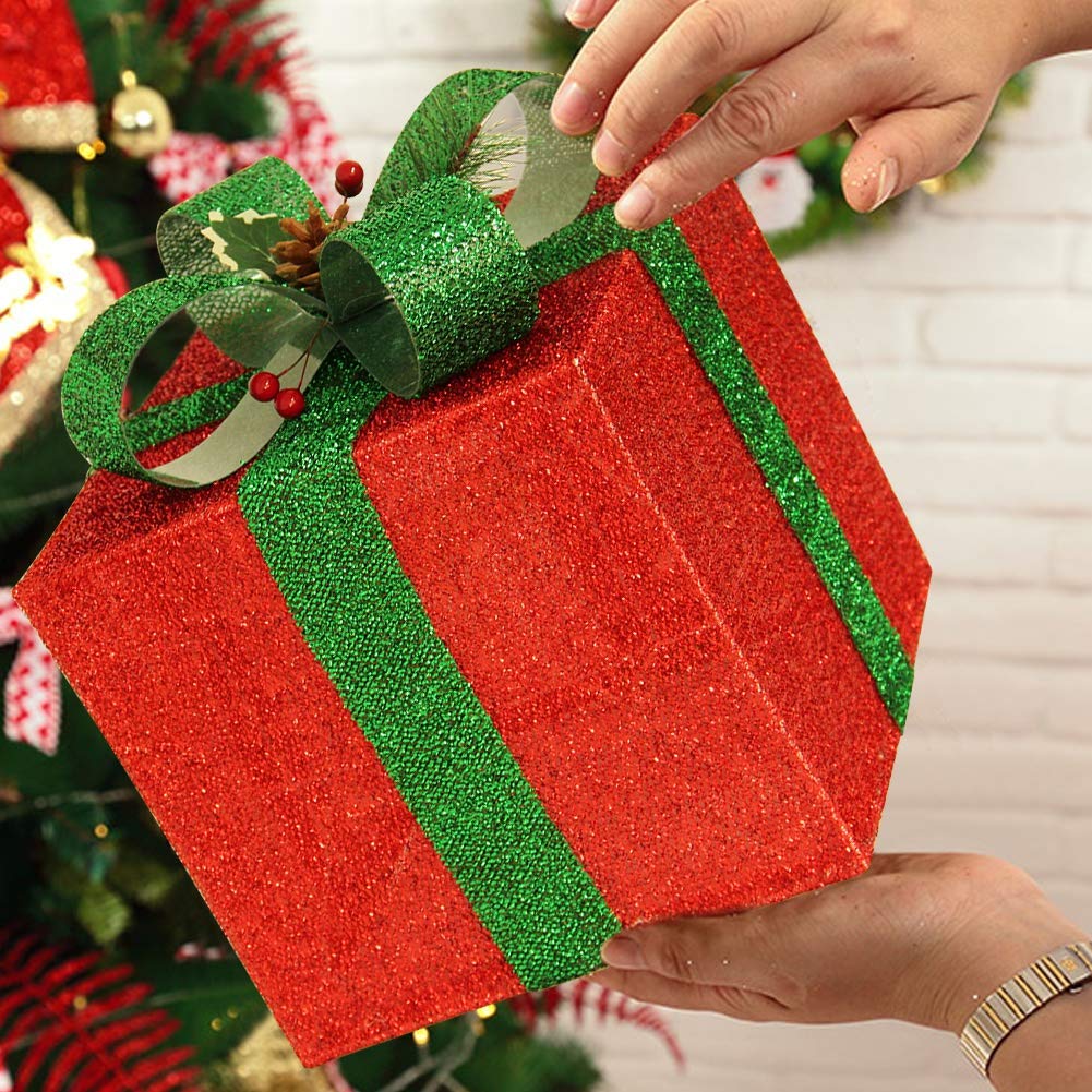 Christmas Lighted Gift Boxes Decorations Outdoor