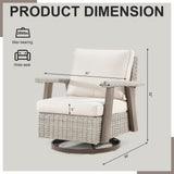 Patio Chair - Outdoor 360° Rocker Swivel Chair