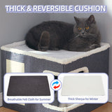 Cat Bed for Indoor Cats Cube House, Covered Cat Cave Beds & Furniture