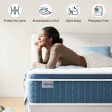 Full Mattress, 10 Inch Hybrid Mattress with Gel Memory Foam