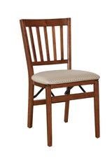 STAKMORE School House Folding Chair, Wood, Cherry Finish