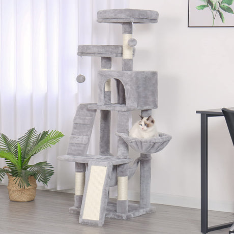 Cat Tree, Cat Tower for Indoor Cats,Multi-Level Cat Furniture Condo for Cats with Padded