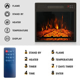 Recessed Fireplace Heater with Low Noise