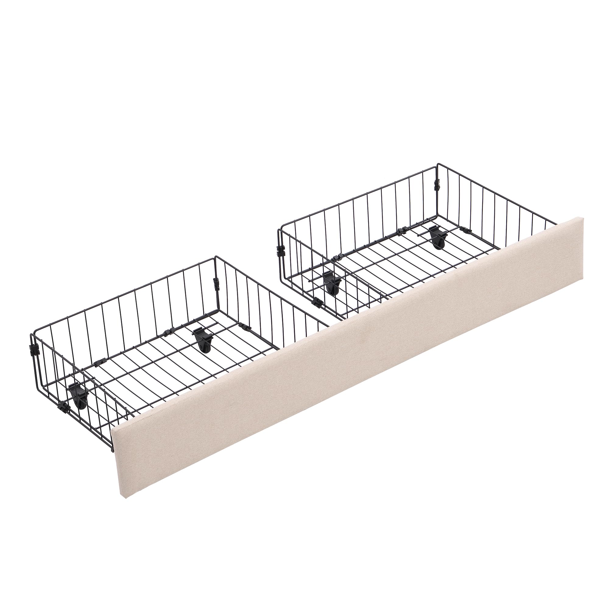 Queen Size Storage Upholstered Hydraulic Platform Bed with 2 Drawers & Linen