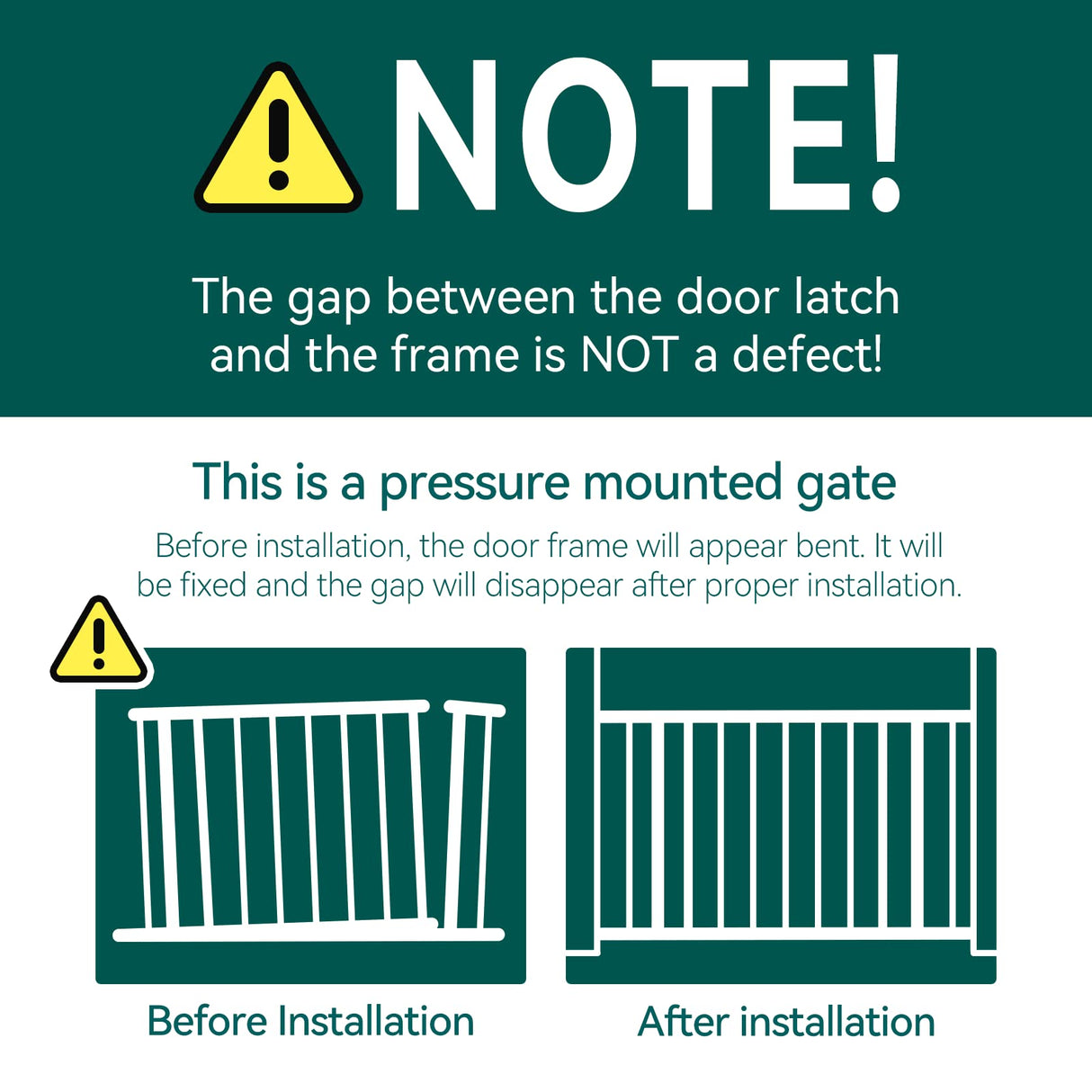 Auto Close Baby Gate with Small Cat Door, 29-43" Metal Cat Gate for Doorway, Stairs