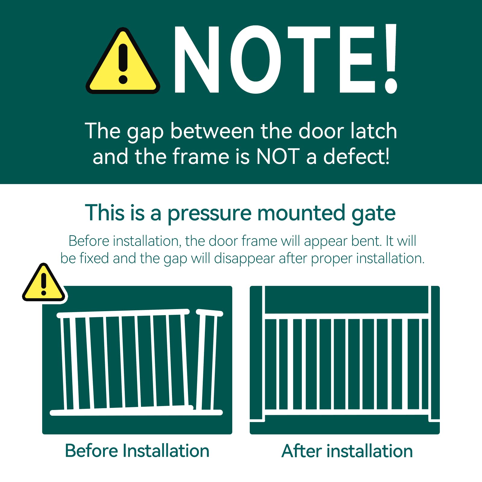 Auto Close Baby Gate with Small Cat Door, 29-43" Metal Cat Gate for Doorway, Stairs