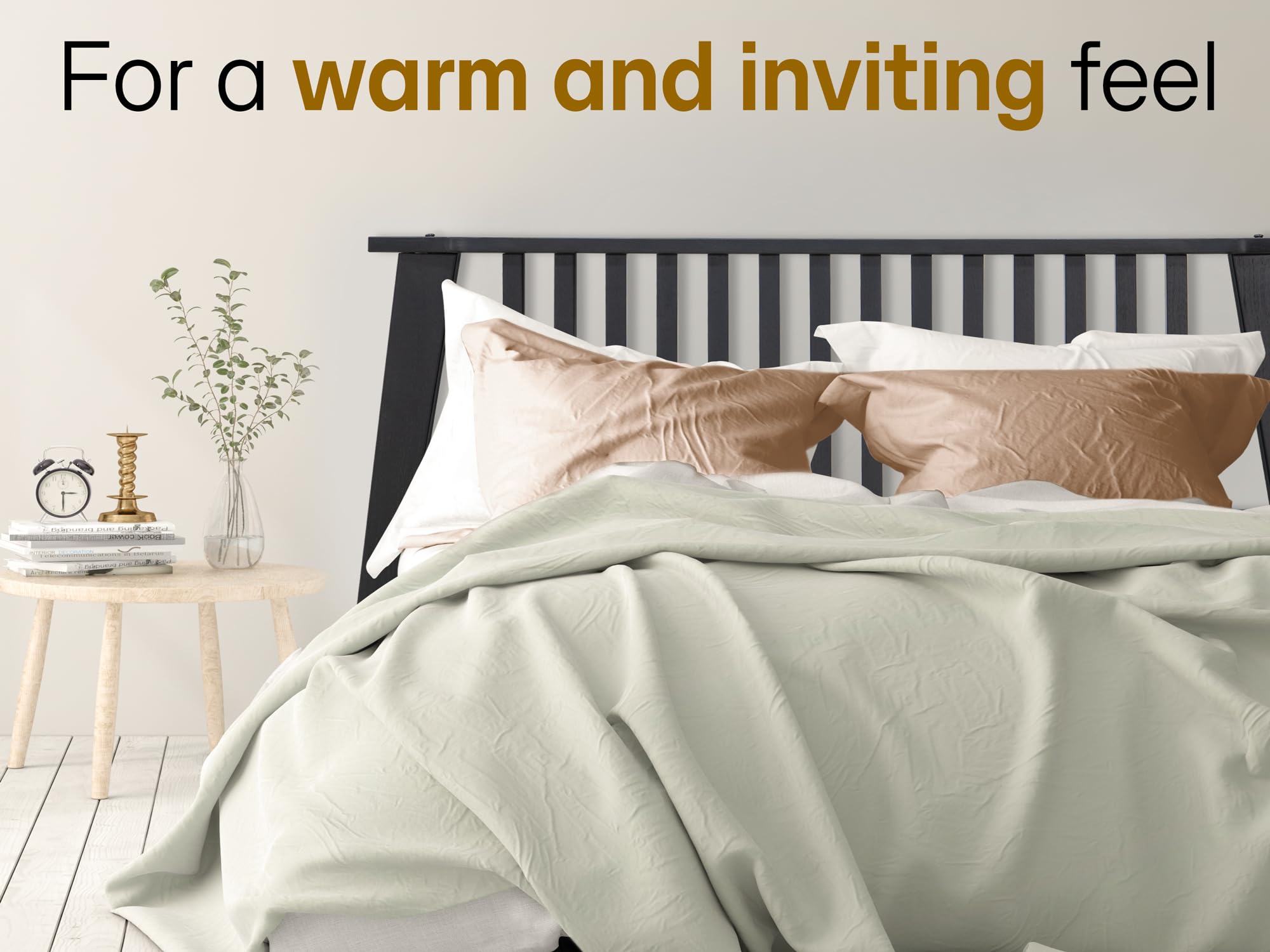 Kaylin Bed Frame with Headboard Solid Wood Platform Bed