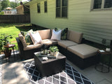 6-Piece Patio Furniture Set 83" x 81" Outdoor Sectional Sofa