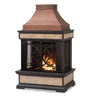 Outdoor Fireplace, Smith Collection Wood Burning Steel with Chimney