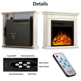 27” Electric Fireplace Mantel Wooden Surround Firebox