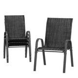 Patio Dining Chairs Set of 4, Outdoor High Stacking Chairs