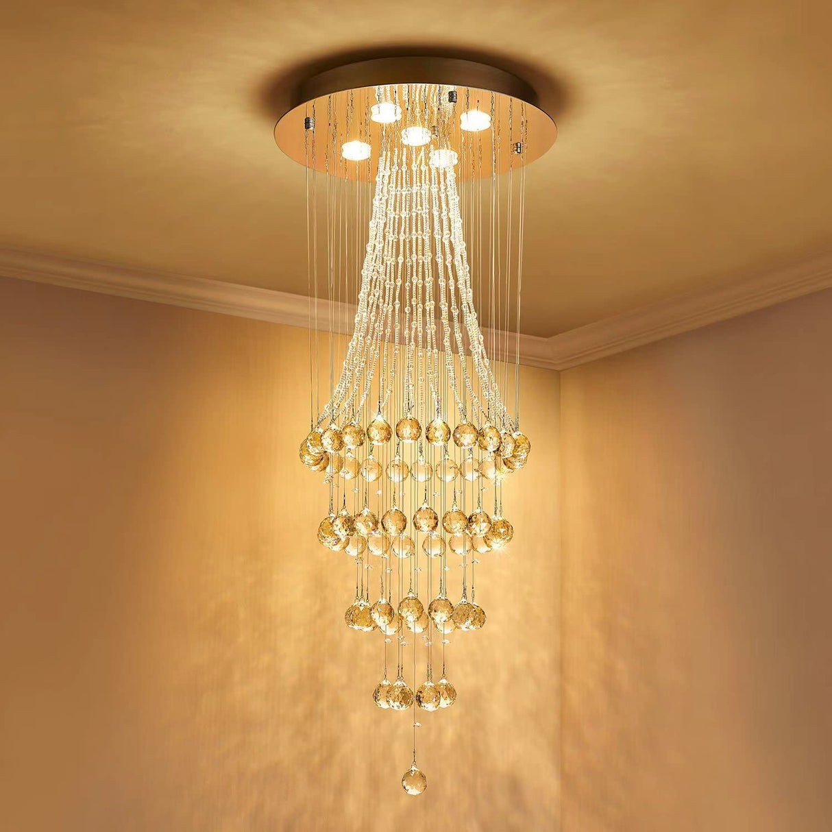 5-Lights Modern Chandelier Lighting,Crystal Chandelier