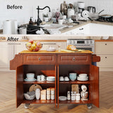 Kitchen Island on Wheels, Rolling Kitchen Island with Storage