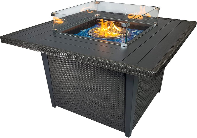 42 inch Propane Gas Fire Pit Table 50,000 BTU Outdoor Firepit for Outside
