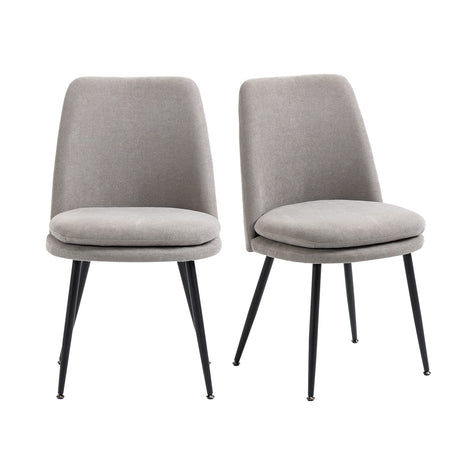 Modern Upholstered Dining Chairs Set of 2 with Seat Cushion