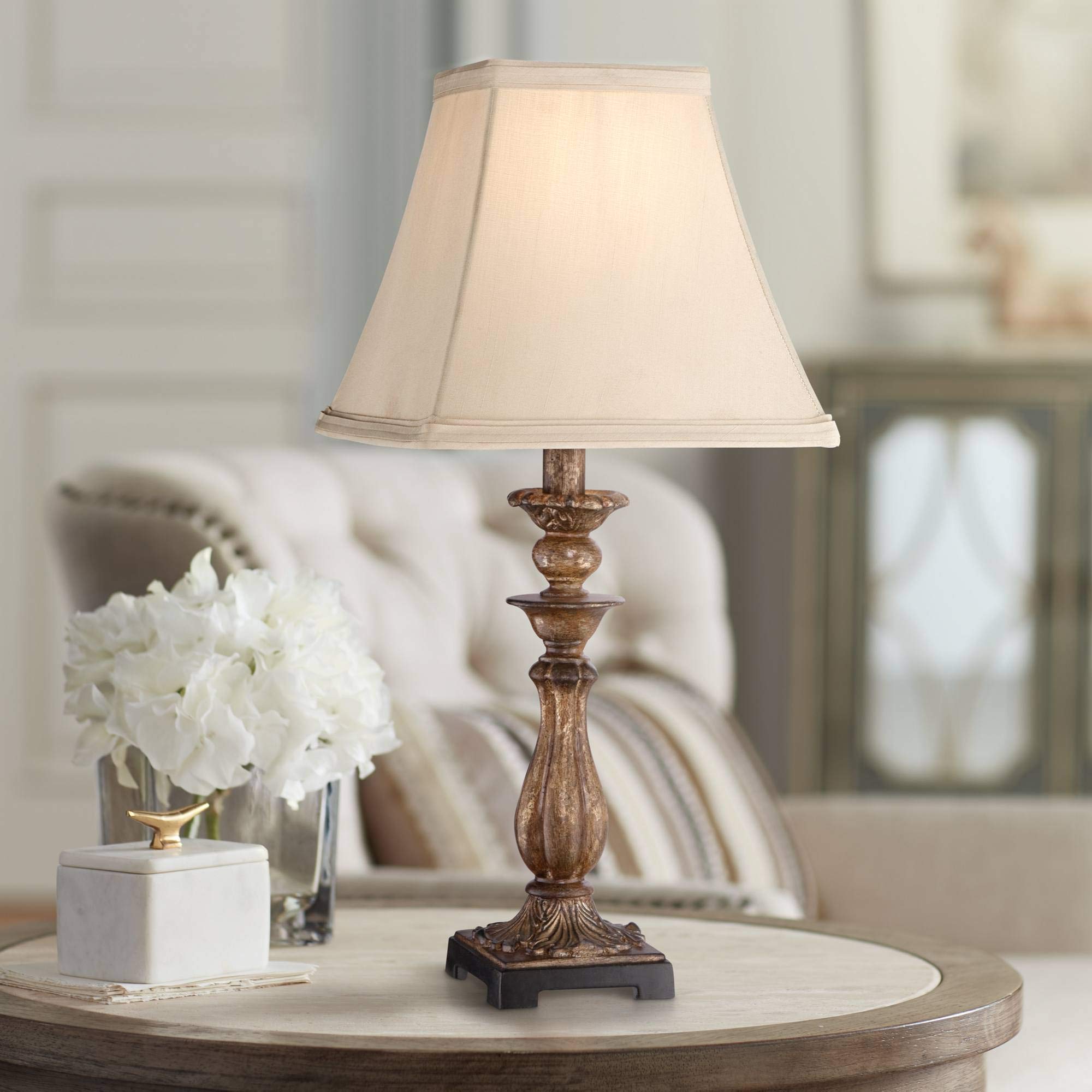 Alzano Rustic Traditional Cottage Style Accent Table Lamp 18