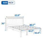 Queen Size Platform Bed Frame with Headboard