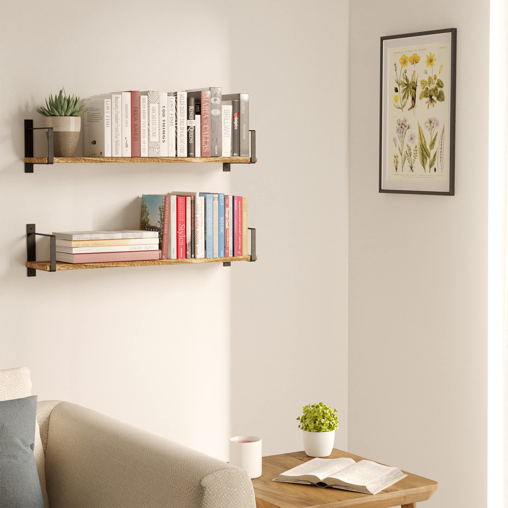 Toledo Floating Shelves for Wall, Wall Shelf for Living Room Decor, Kitchen Organization
