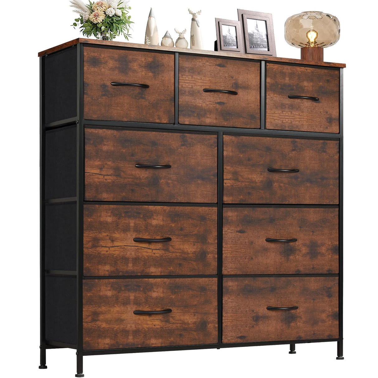 Dresser for Bedroom, Storage Drawers, Tall Dresser Fabric Storage Tower