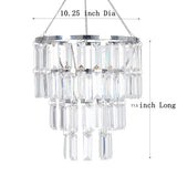 Plug in Modern Chandelier Faux Crystal Fixture Pendant,W10.25 X H11.5