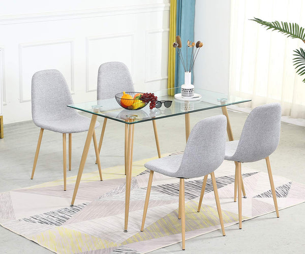 Modern Dining Room Table Set 5 Pieces Dining Table Set for 4