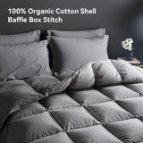 Goose Feather Down Comforter King Size,Hotel Style Bedding Comforter,750+ Fill Power