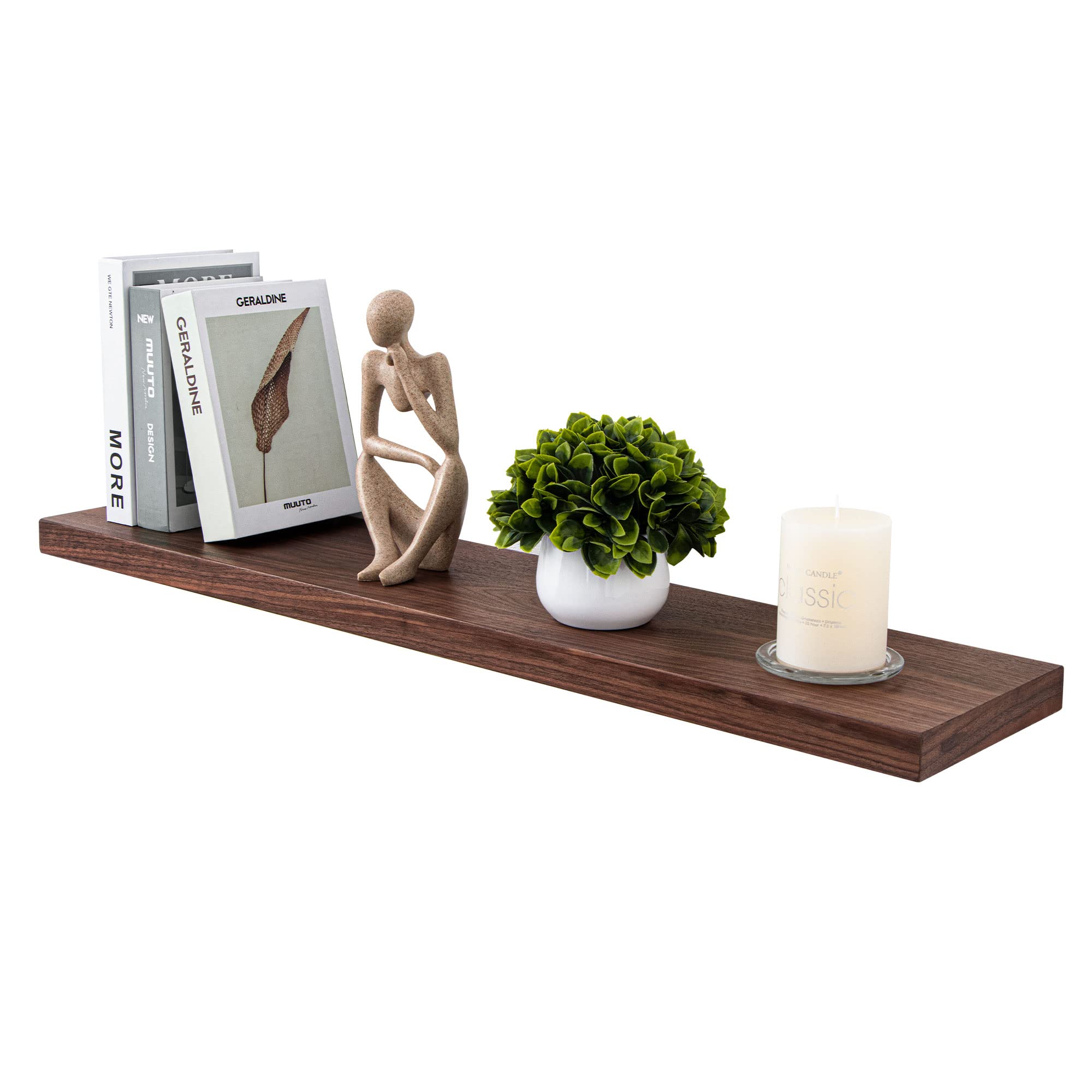Floating Shelves 36 Inches Long, 8" Deep Wooden Shelf for Wall