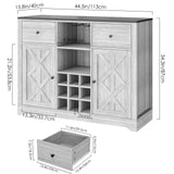 Buffet Sideboard Bar Cabinet with Storage, Removable Wine Racks