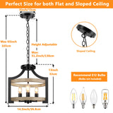 3-Light Farmhouse Chandelier