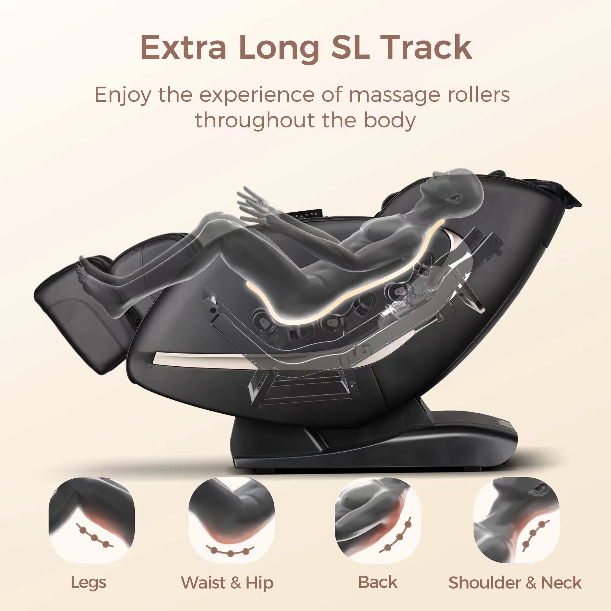 NeuraLuxe 3D SL-Track Massage Chair – App-Controlled, Zero Gravity, Full-Body Heat