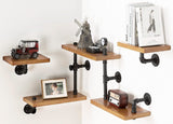 Industrial Rustic Modern Wood Ladder Pipe Wall Mounted Floating Shelves