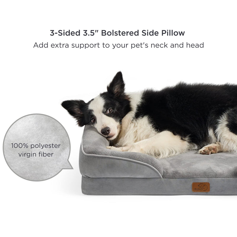 Orthopedic Dog Bed for Medium Dogs -Foam Sofa with Removable Washable Cover