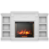 Electric Faux Fireplace TV Stand Mantel Heater