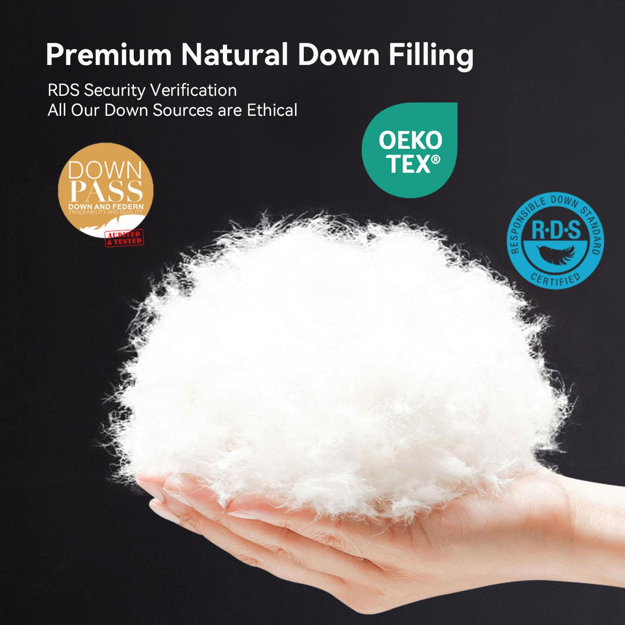 Goose Feather Down Comforter King Size,Hotel Style Bedding Comforter,750+ Fill Power