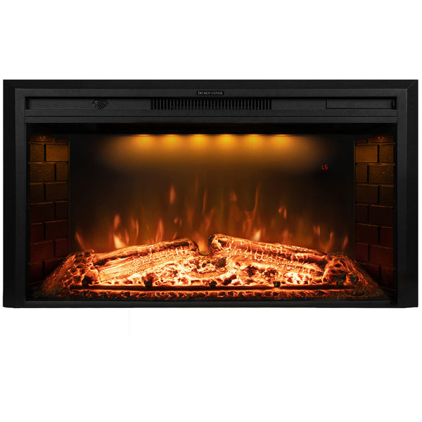 43 inch Electric Fireplace, Wall Fireplace Electric with Remote Control, Realistic Log
