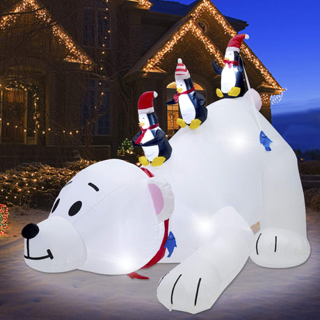 l Christmas 7.7(L) x 6 FT(H) Inflatables Lighted Polar