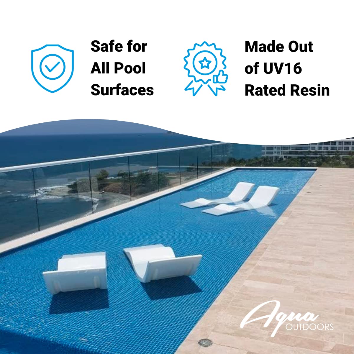 Outdoors - in-Pool Chaise Lounger - Pool & Sun Shelf Lounge Chair