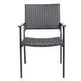 C-Hopetree Outdoor Dining Chair for Outside Patio Table, Metal Frame