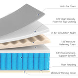 King Size Mattress,14 Inch Hybrid Mattress